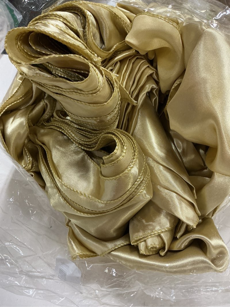 Condition photo showing Good Condition for 24 -pack satin table runner light gold 12 x 108 inches long, table runners for wedding, birthday parties, banquets decorations?10 pack, 12x108 inch, light gold? light gold 10