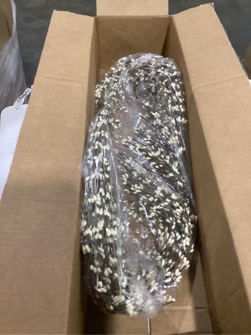 CWI Ivory Garland - 4ft - Artificial Garland for Mantle, Arch, Table, and Entryway