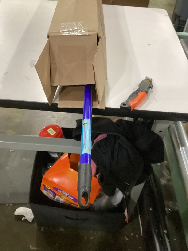 Condition photo showing New/Like New for helomorsqueegee broom scrubbing brush with telescopic long handle for garage, patio, deck, tile and shower (59 inch (metal broom handle))