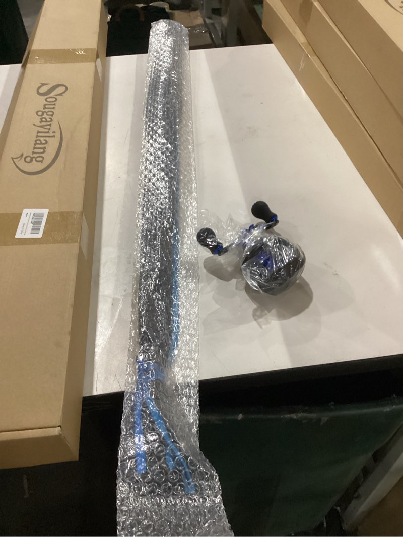 Condition photo showing New/Like New for sougayilang fishing rod and reel combo, blue, left hand