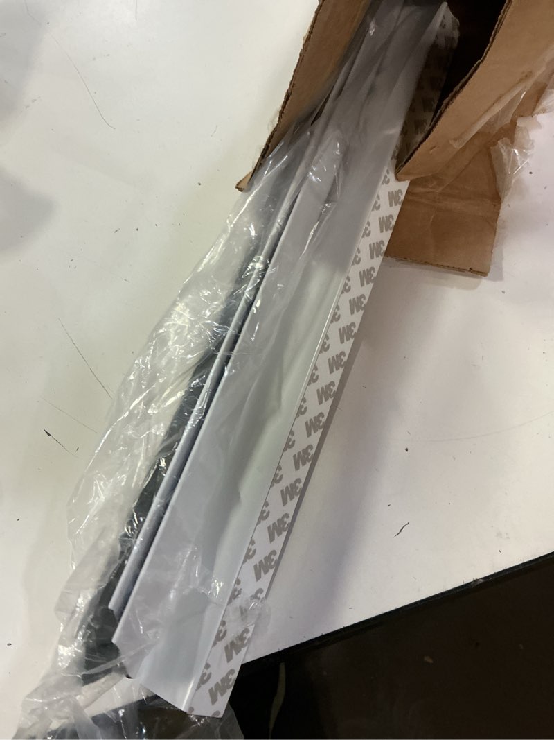 Condition photo showing As Is for light blocking pvc strips for window shades & blinds by keego white-2pcs 58.5" x 1.2" x 0.9"