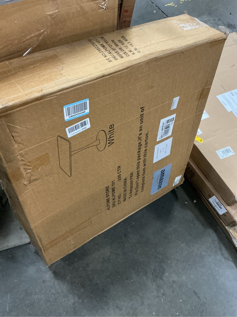 Condition photo showing Good Condition for Square Modern Dinning Table 30 inches for 2-4 Bistro Tulip Table with Faux Marble top,Easy Install Construct,no Wobble,Stable Sturdy Metal Frame Diameter 30in*H28.74in(White, 30in) White 30in