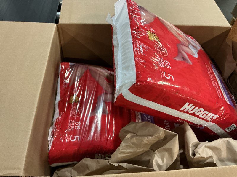 Condition photo showing Good Condition for Huggies Size 5 Diapers, Little Movers Baby Diapers, Size 5 (27+ lbs), 132 Count (2 Packs of 66), Packaging May Vary Size 5 132