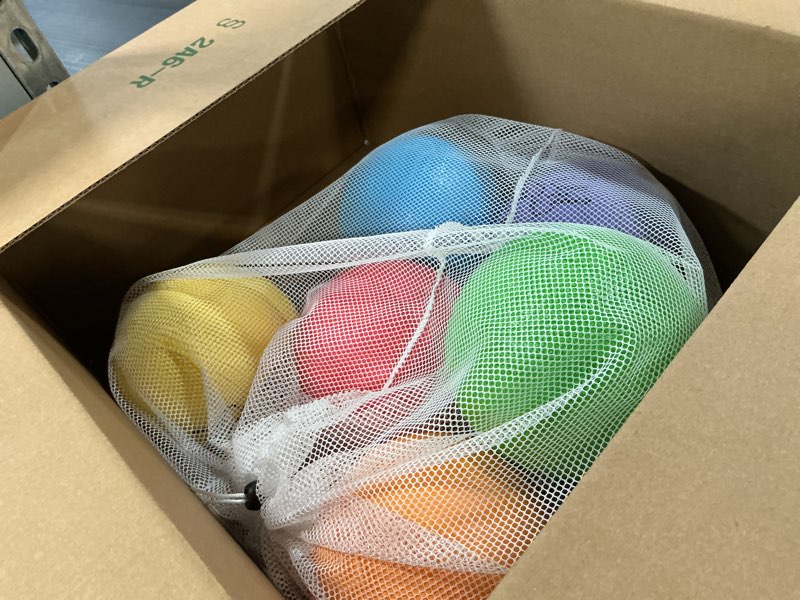 Condition photo showing Good Condition for Champion Sports Rhino Skin Dodgeball Set – 6 Soft Foam Dodgeballs with Tear-Resistant Coating, Grip Surface, Low Bounce, Mesh Bag, Indoor & Outdoor Playground or PE Class Ball Set – 6” or 7” 6" Set of 6
