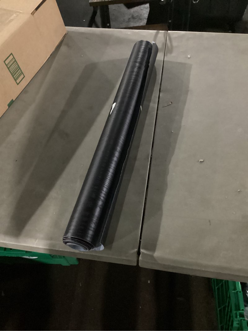 Condition photo showing As Is for Abyssaly 24 Inch X 196 Inch Black Wood Self Adhesive Paper Decorative Self-Adhesive Film Furniture Real Wood Tactile Sensation Surfaces Easy to Clean 24" x 196" Black