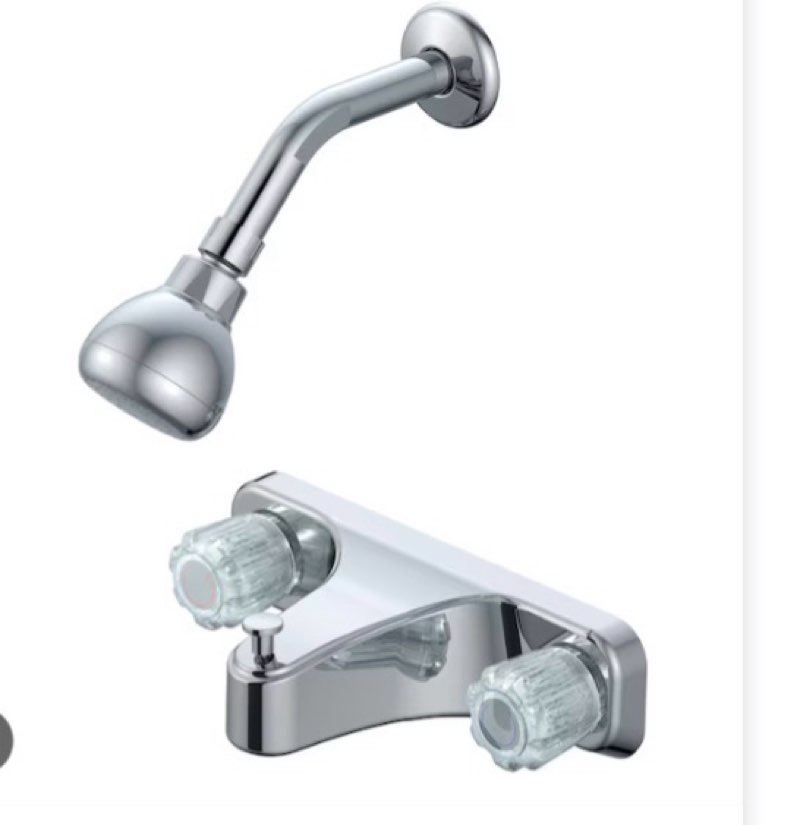 Project Source Chrome 2-Handle Bathtub and Shower Faucet with