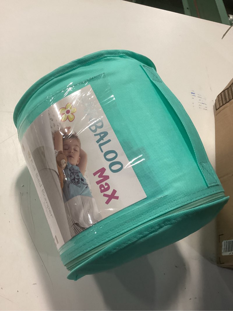 Condition photo showing Good Condition for banbaloo | bed bumper for toddlers - premium model | xl bed barrier with mattress cover | toddler bed bumper | easy setup and quick installation | queen, king, twin, full-size bed | foam and cotton premium (60" with cover)