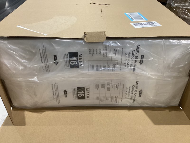 Condition photo showing New/Like New for 2-pack 6672 16X25X5 MERV 16 Filter Compatible with Lennox 16X25X5 and Lennox HCC16-28 Healthy Climate Carbon Clean MERV 16 Home Furnace Filter for HVAC System, Part # HCF16-16, HCF16-10 b.2-pack X6672 16X25X5 Filter