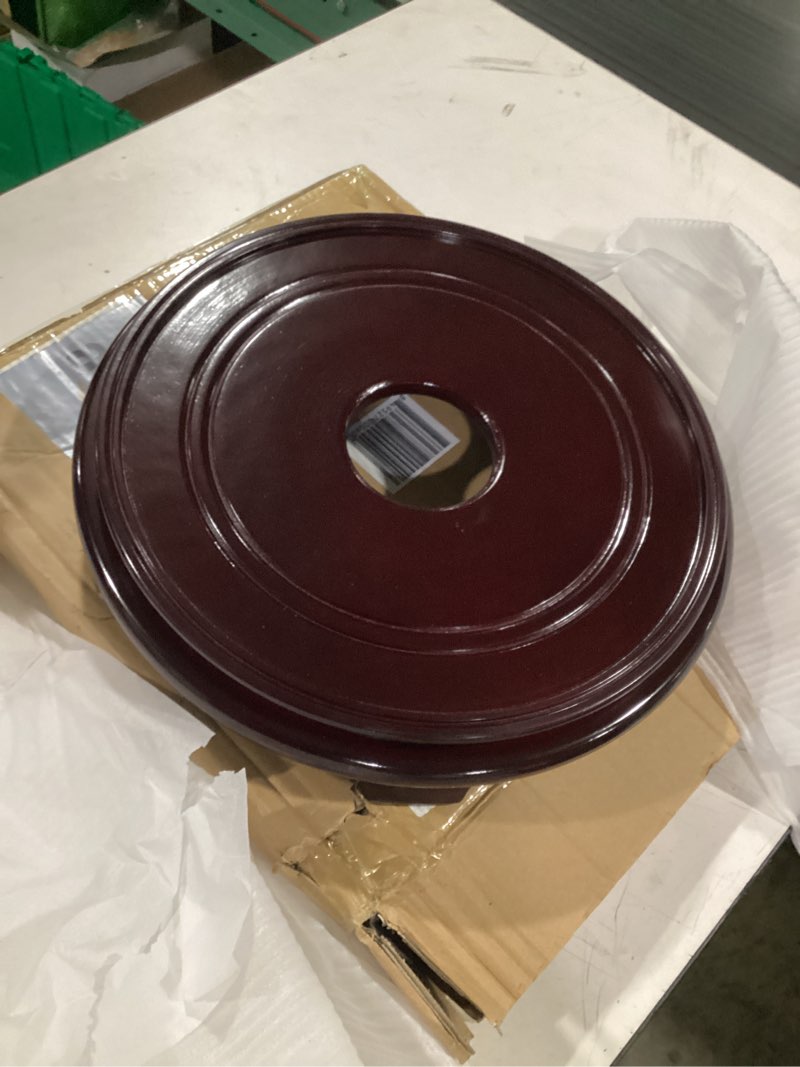Condition photo showing Good Condition for red lantern rosewood pedestal stand - (base diameter) rounded inside diameter