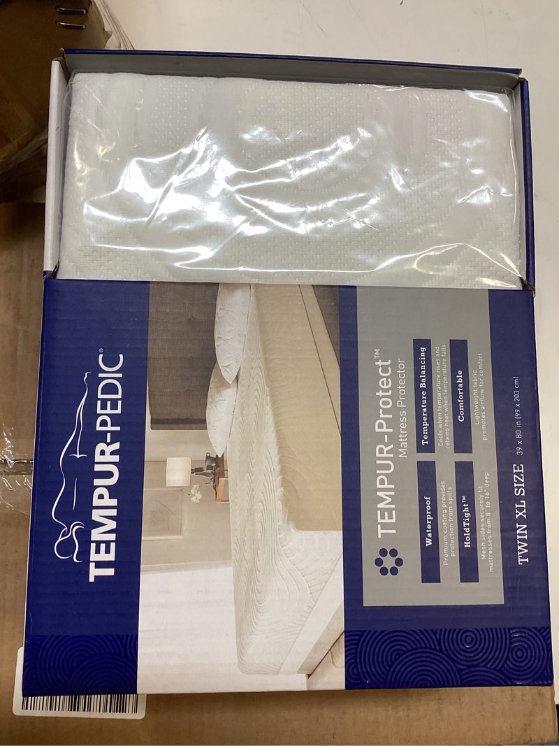 Tempur-Pedic Protect Waterproof Mattress Protector, Twin XL, White