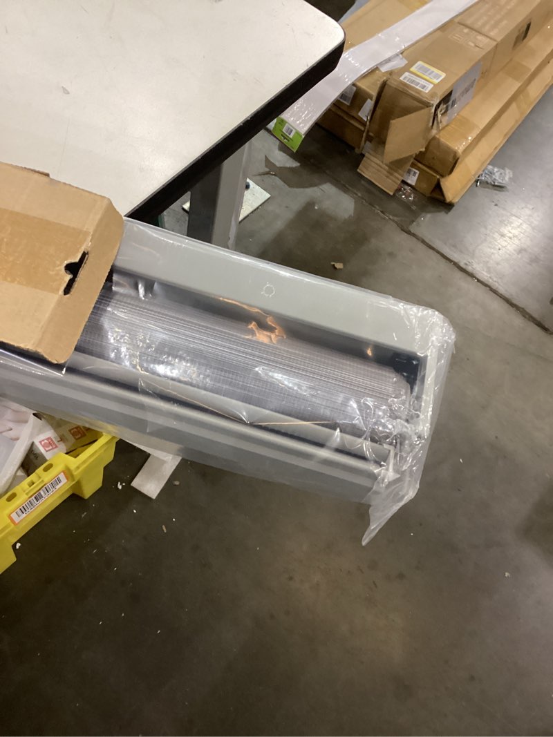 Condition photo showing As Is for Joydeco No Drill Zebra Blinds for Windows, Cordless Day & Night Dual Sheer Roller Shades, Easy Installation, Free-Stop Lift System, Light Filtering Privacy Blinds for Home(Grey,45" W x 75" H) A-grey (No Drill) 45"W x 75"H