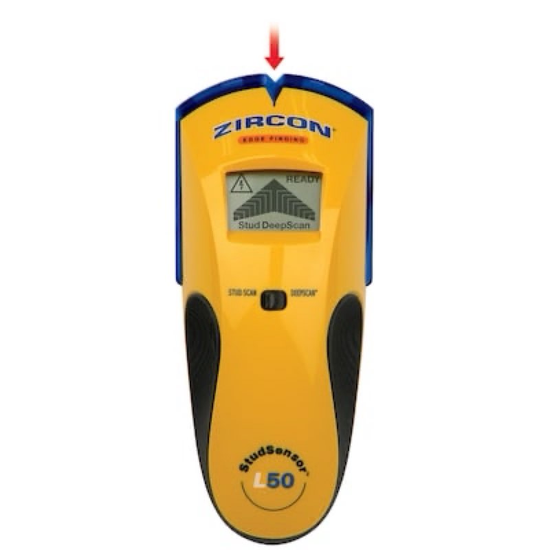 zircon studsensor l50 stud finder with wirewarning 1.5-in scan depth metal and wood