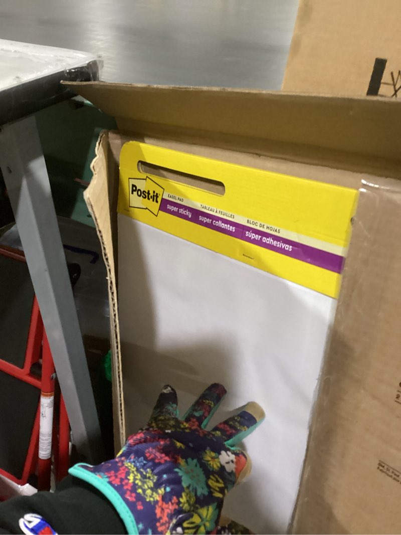 Condition photo showing Good Condition for Post-it Super Sticky Easel Pad 25 in x 30 in White 30 Sheets/Pad 2 Pad/Pack Large White Premium Self Stick Flip Chart Paper Super Sticking Power (559) Standard