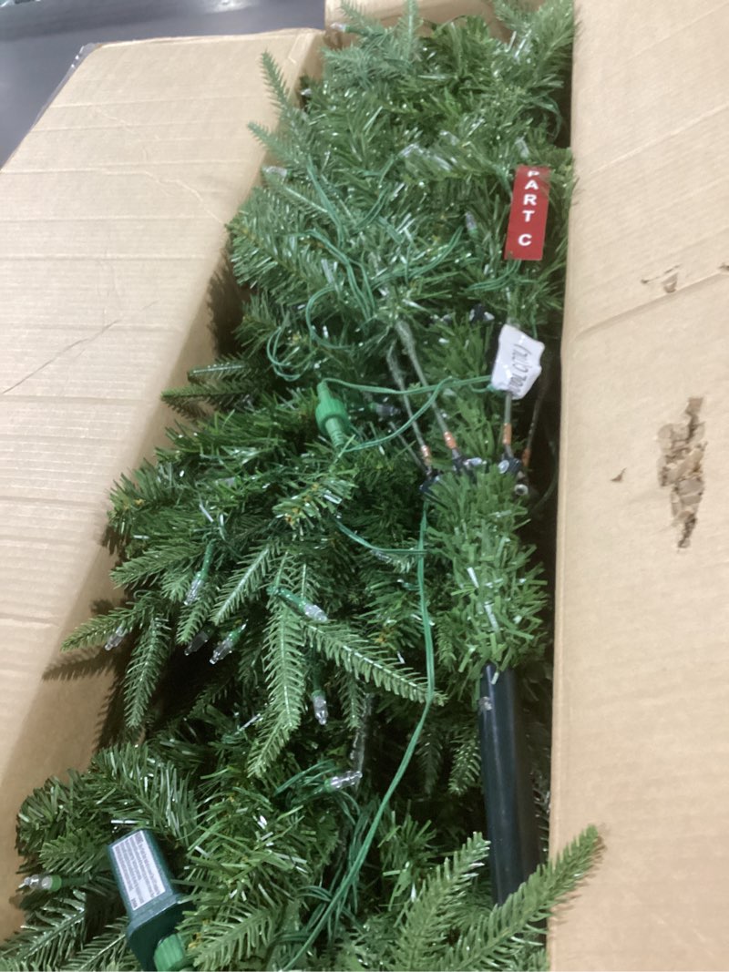 Condition photo showing Good Condition for HOLLO STAR 7.5 ft Prelit Pencil Christmas Tree with 400 LED Lights, App Control, Aspen Artificial Christmas Tree, Multi-Color RGBW Lights, 1639 PE & PVC Branch Tips, Skinny Xmas Tree, for Home, Party 7ft 6in Plastic