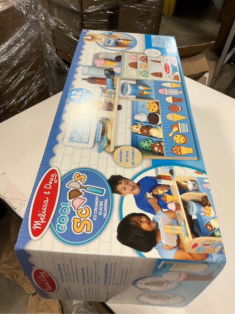 Condition photo showing New/Like New for Melissa & Doug Wooden Cool Scoops Ice Creamery Play Food Toy