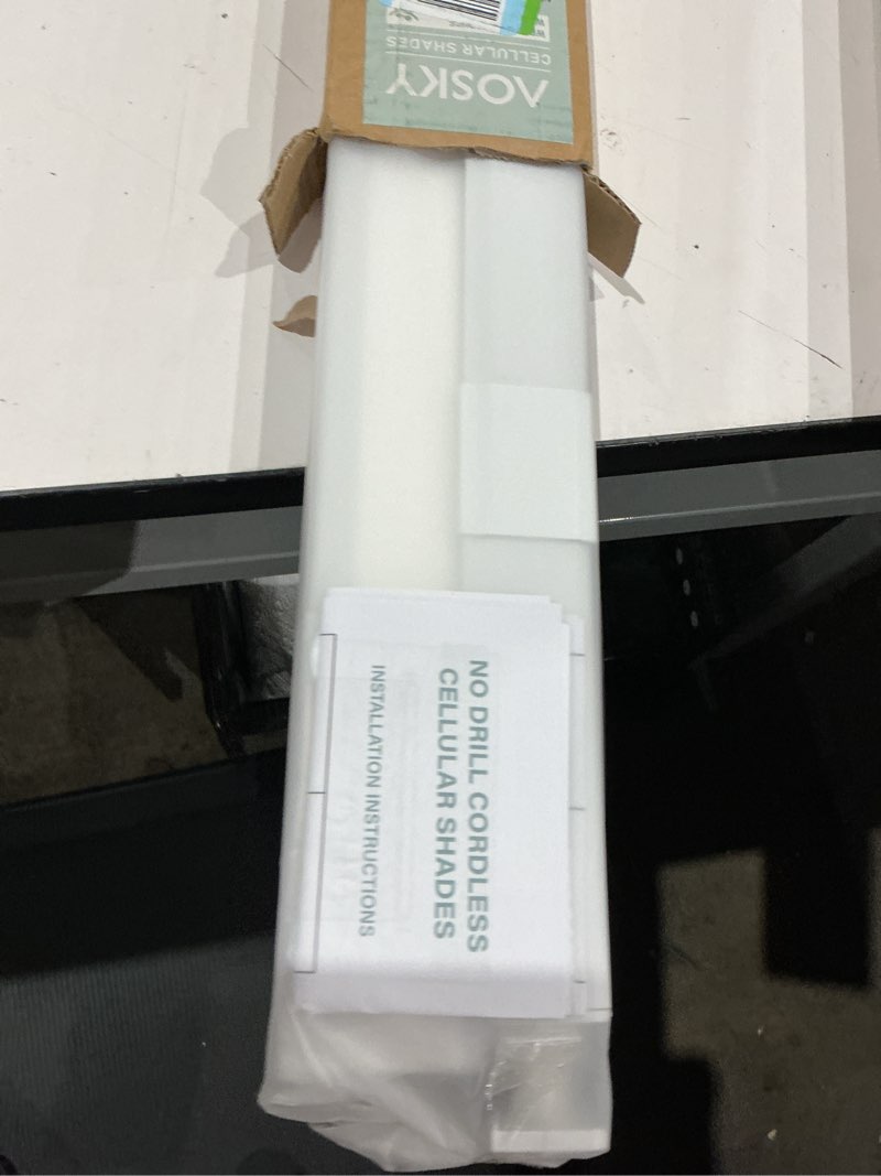 Condition photo showing Good Condition for aosky no drill cordless light filtering cellular shade 34.5"w x 48"h white | no tools honeycomb blinds for indoor windows, free-stop shades for home, thermal insulated, noise reducing light filtering-white 34.5"w x 48"h