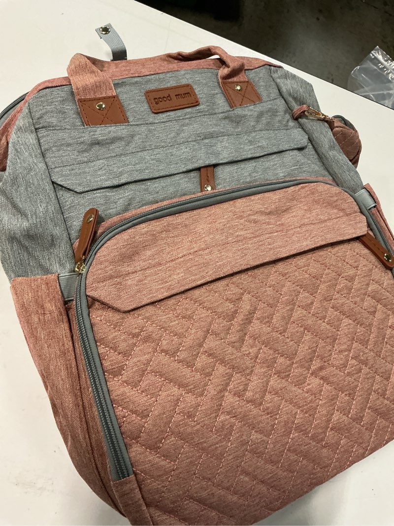 Condition photo showing Good Condition for Baby Diaper Bags with Changing Station, Waterproof Diaper Bag Backpack for Moms Dads with USB Charging Port, Baby Shower Gifts, Large Capacity diaper backpack, Pink