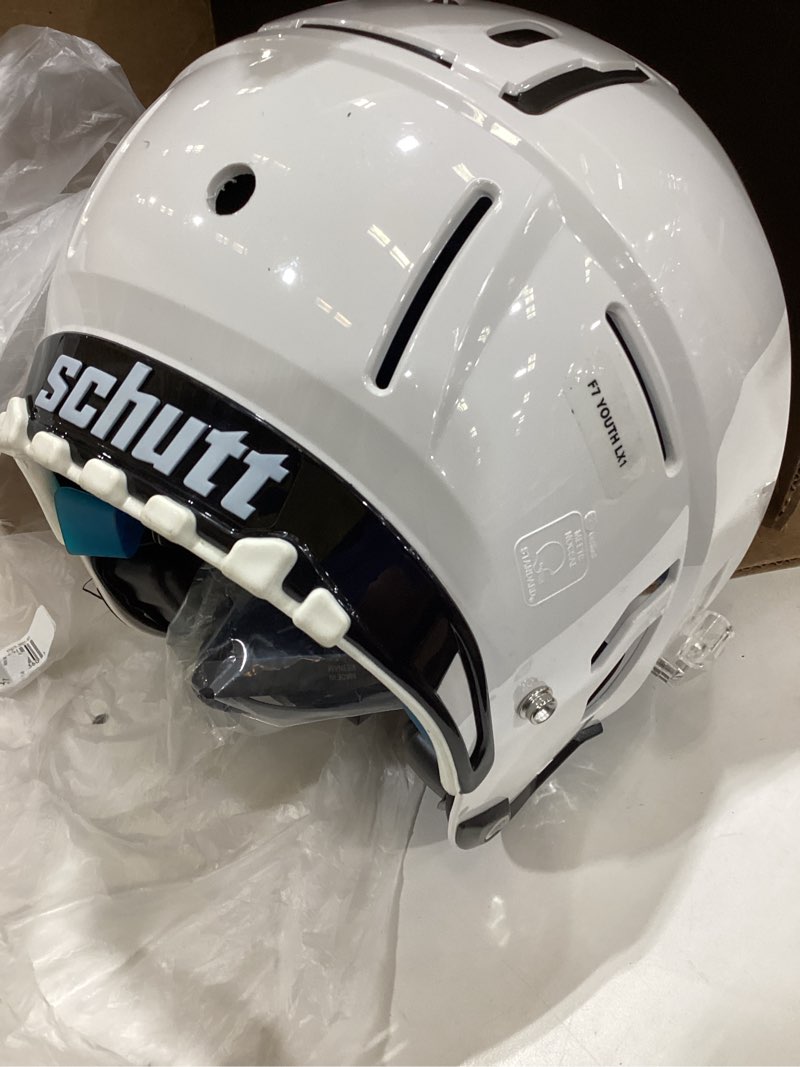 Condition photo showing As Is for Schutt F7 LX1 Youth Football Helmet Medium F7 LX1 Youth Football Helmet White