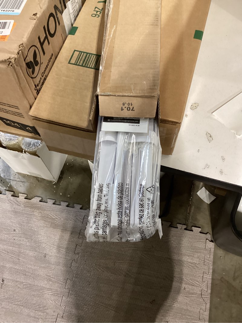 Condition photo showing Good Condition for lazblinds no tools no drill 1" vinyl mini blinds, cordless blinds for windows, light filtering horizontal window blinds & shades, 28" w x 64" h, white cordless-white 28" w x 64" h