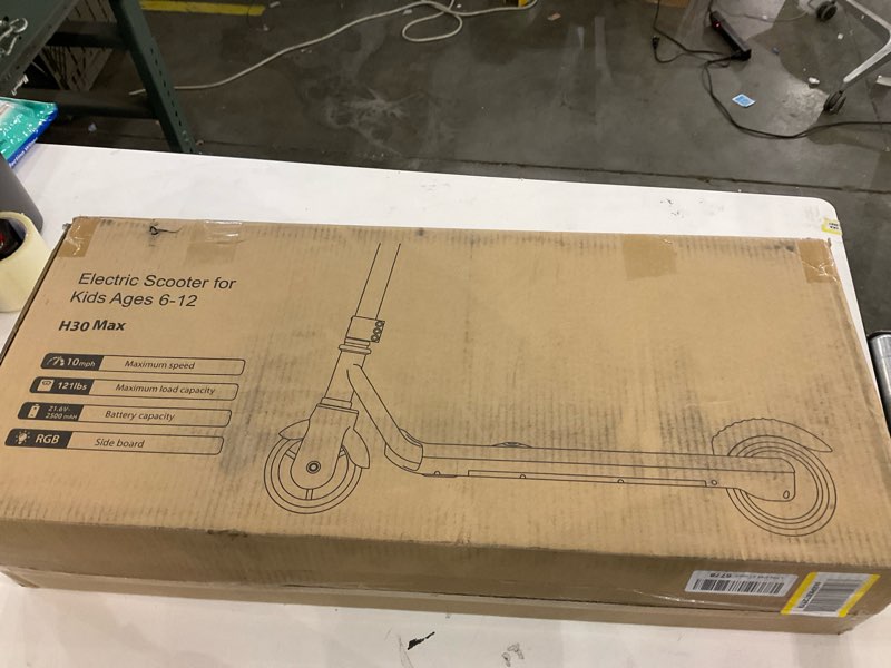 Condition photo showing New/Like New for Gyroor H30 Max Electric Scooter for Kids, LED Dispaly, 150W Powerful Motor, Dual Brake System, Adjustable Height and Speed, Best Presents for Kids H30Max-Blue