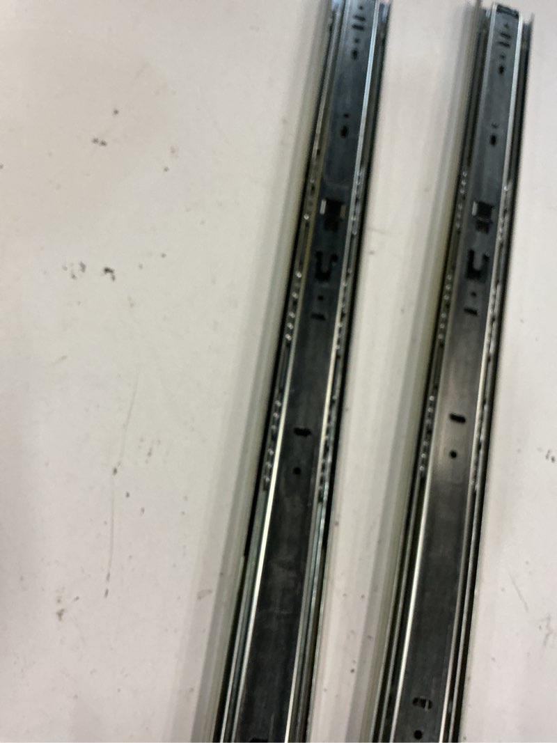 Condition photo showing As Is for knape & vogt 20-inch side mount full extension drawer slide, 8400p-20, 2 slides 20 inch 2
