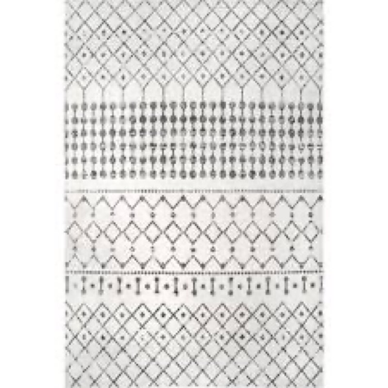 nuLOOM Zola 6’7” X 9’ (ft) Gray Indoor Trellis Area Rug ECRK11A-