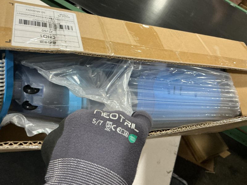 Condition photo showing Good Condition for cordless pool vacuum above & inground pools, powerful 1590 gph suction,handheld telescopic pole up to 85.45", 1h runtime, 2l debris bin, rechargeable pool cleaner for spas & hot tubs