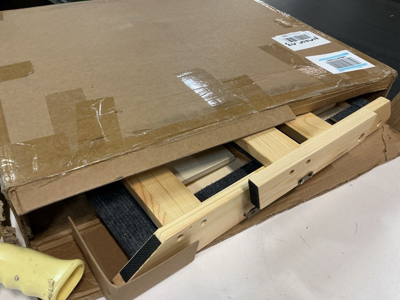 Condition photo showing Good Condition for VEVOR Wood Pet Stairs/Pet Steps, 2-in-1 Foldable Wooden Dog Stair for Beds, Sofa and Cars, Dog Stairs & Ramp with 2 Steps for Small Medium Large Pet, up to 110 lbs 2-Steps