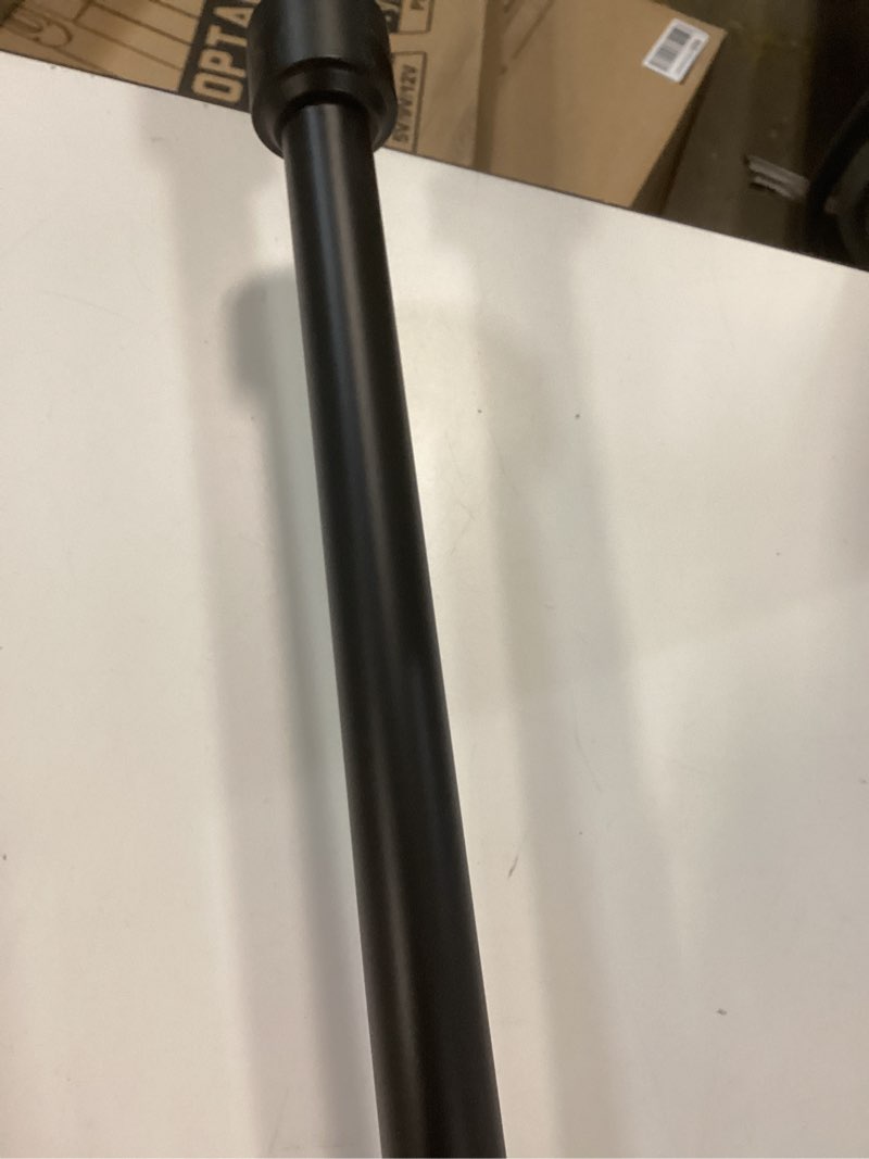 Condition photo showing Good Condition for heavy duty curtain rods, 1 1/8 inch diameter single curtain rod 36-72inch(3-6ft) extendable length with end caps adjustable modern brackets-matte black matte black 36-72"