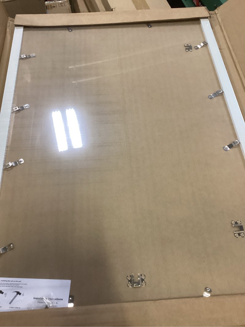 Condition photo showing New/Like New for 22.375x34 picture frame white for poster photo picture, horizontal and vertical formats for wall hanging, 22.375 x 34 wall gallery poster photo frame for 22.375 by 34 photos posters,white white 22.375x34 inch
