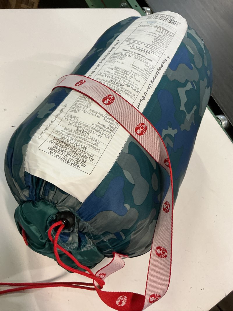 Condition photo showing Good Condition for coleman kids 45°f sleeping bag for children up to 5ft 5in tall, lightweight & warm sleep sack for indoor/outdoor use, machine washable