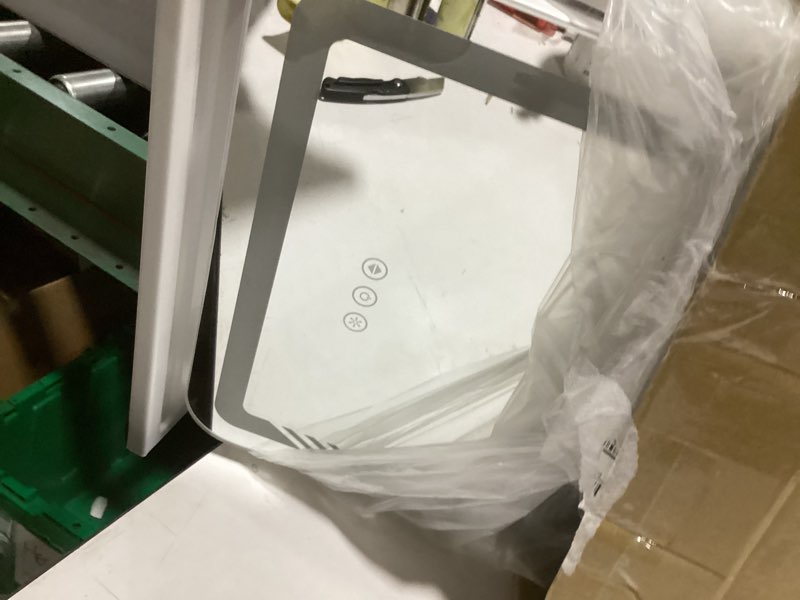 Condition photo showing As Is for vanity mirror with lights, height-adjustable & 360° rotation, 1/10x magnification, three color lighting modes, makeup mirror smart touch control, large vanity desk mirror (17.5in,white)