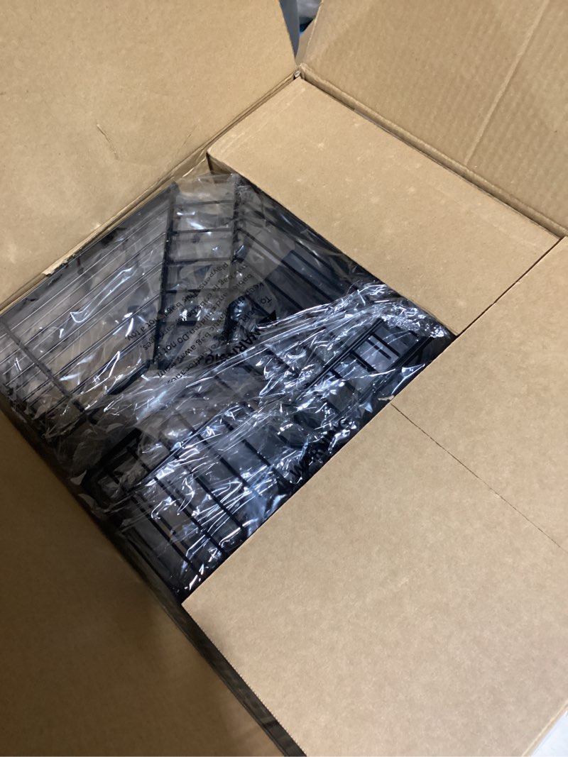 Condition photo showing New/Like New for Shower Caddy Tension Pole Floor Ceiling Organizer for Bathroom 4-Tier Corner Rustproof with Soap Holder No Drill Adjustable Shower Shelf Storage Rack 43.5-120 Inch Install for Bathtubs Toilets Side Black