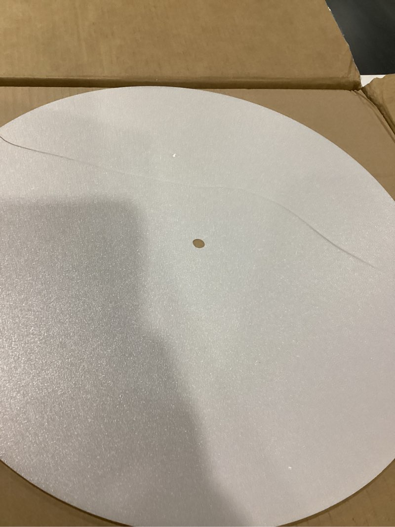 Condition photo showing As Is for semi flush mount ceiling lights, 4-light 18" ceiling light fixture with white pleated fabric shade, brushed nickel drum lamp for nursery hallway bedroom kitchen, ad-25036-4sf-sn nickel, pleated shade 18", single shade