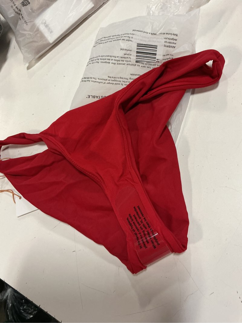 Condition photo showing Good Condition for italian low-rise bikini bottom, s, cherry