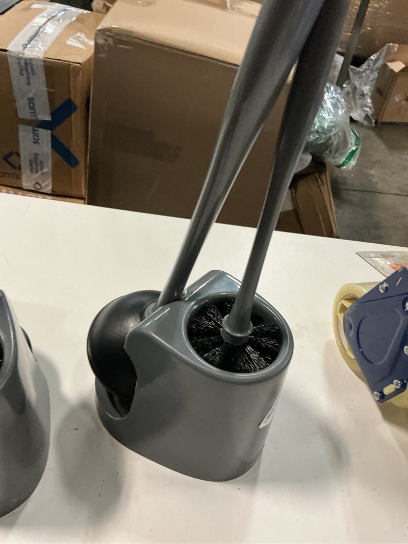 Condition photo showing Good Condition for mr.siga toilet plunger and bowl brush combo for bathroom cleaning, gray, 1 set gray one size