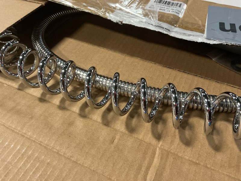 Condition photo showing Good Condition for Commercial Sink Sprayer Hose,Commercial Kitchen Sink Faucets Flexible Hose Replacement(44 inch),with 304 Stainless Steel Pre Rinse Spring, Suitable for Use with Commercial Faucets