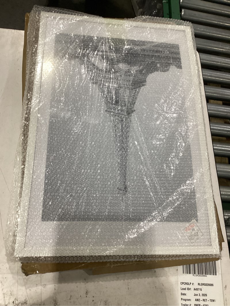Condition photo showing New/Like New for upsimples 16x24 picture frame, display pictures 14x20 with mat or 16 x 24 without, wall hanging poster frames, white, 1 pack white 16x24