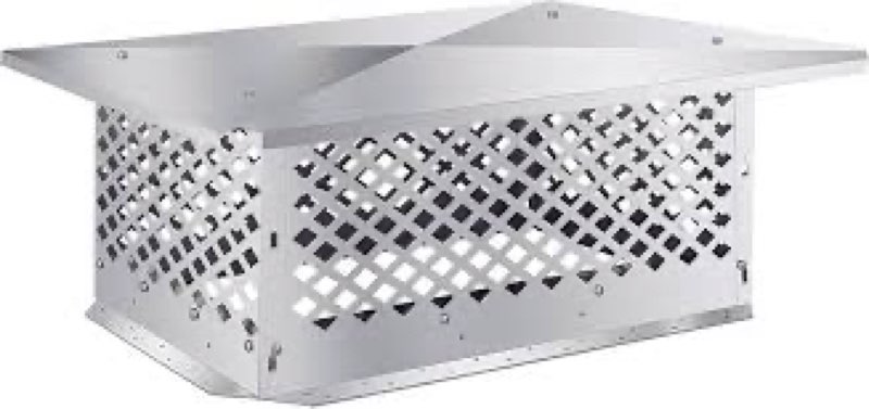 BUYYAH Chimney Cap, 13" x 24" Chimney Cover, Bottom Installation Method Adjustable to Fit Outside Ex