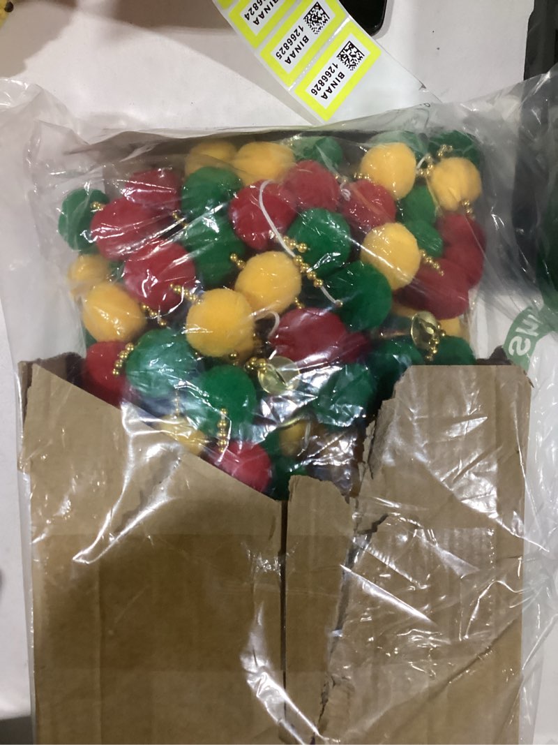 Condition photo showing As Is for 12 Pcs Holi Decorations Marigold Garland 4 ft Long Artificial Marigold Flowers with Gold Bells Indian Decorations for Home, Pooja, Diwali, Wedding, Holi Festival Party Supplies(Colorful)