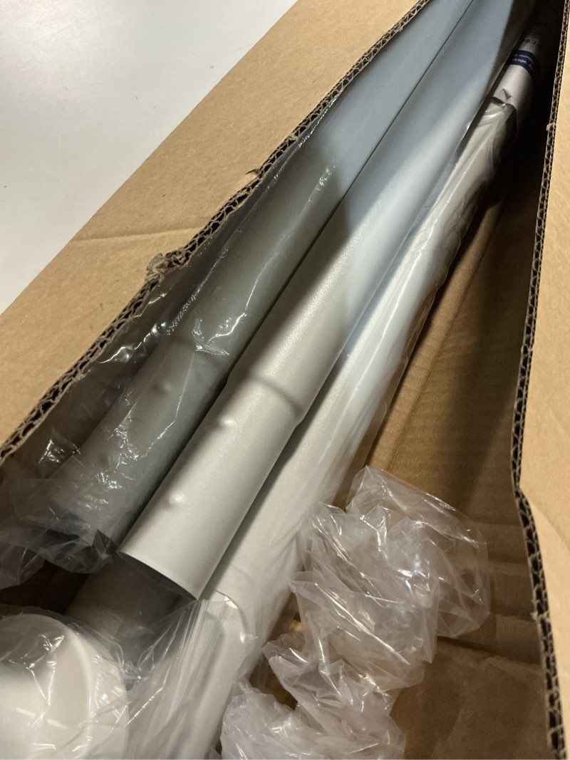 Condition photo showing Good Condition for White Tension Curtain Rods for Windows 40-146 Inches Heavy Duty Tension Rod Adjustable Curtain Rods No Drilling for Bathroom Living Room Outdoor Patio Hold Up Blackout Curtains and Non Slip 40-146in White-1 Pack