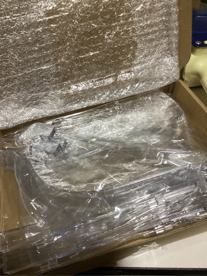 Condition photo showing As Is for hestya 6 pack acrylic easel stand, display stand, plate holder for display, photo holder picture frame book(clear,10 inch) clear 10 inch