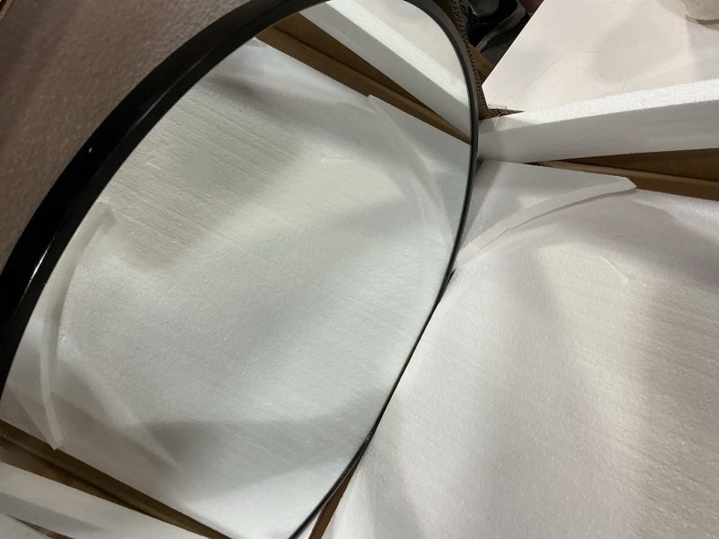 Condition photo showing Good Condition for sweetcrispy 20in round bathroom mirrors for wall, bathroom mirrors for over sink, wall decor for bathroom, entryway, bedroom, vanity, classical black