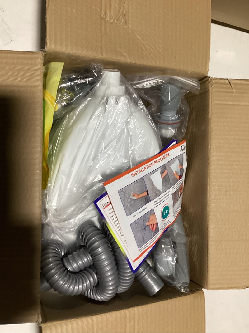 Condition photo showing As Is for Wall Mounted Commercial Urinal With Hinged Cover Bathroom Washout Urinal for Men Plastic Urinals for Men Waterless Urinal Garage Urinal Urine Diverter Outdoor Urinal For Home Shed Backyard RV (white)