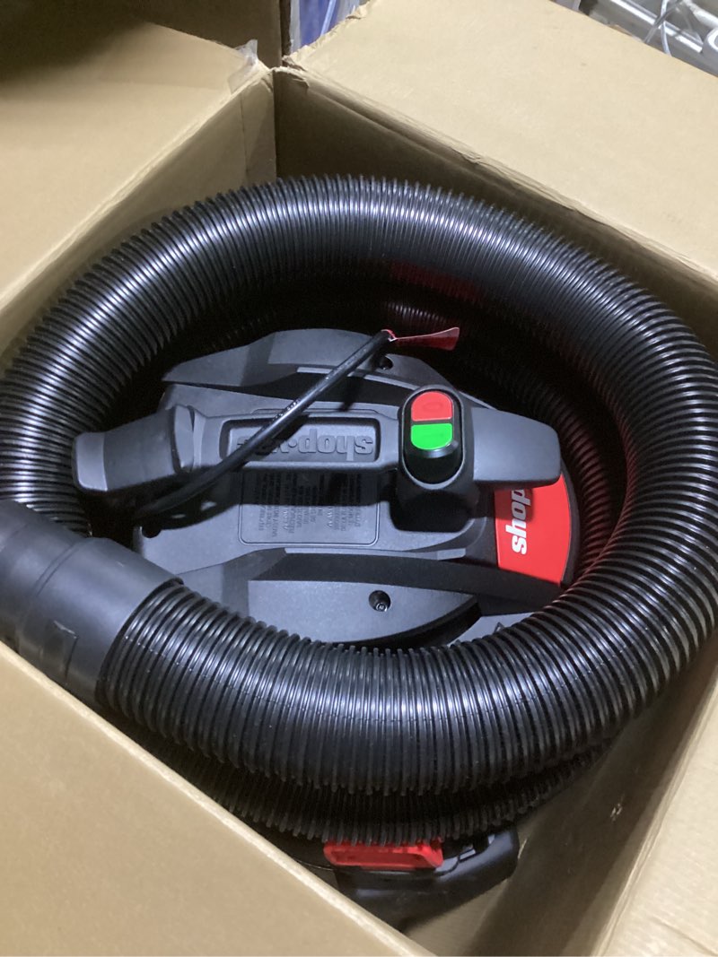 Condition photo showing Good Condition for Shop-Vac 12 Gallon 6.0 Peak HP Wet/Dry Vacuum, Stainless Steel Tank, 3 in 1 Function Portable Shop Vacuum with Attachments, Drain Port, Ideal for Jobsite, Garage & Workshop. 5926211