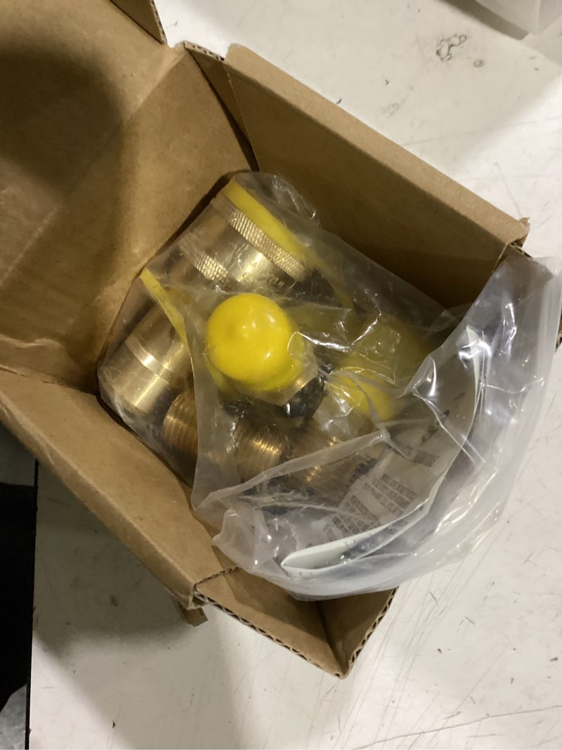 Condition photo showing Good Condition for 1/2 inch natural gas quick connect fittings,natural propane hose quick disconnect kit,100% solid brass with dust cover for gas grill and heater and generator