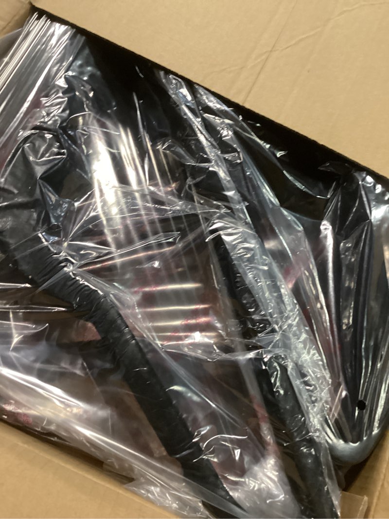 Condition photo showing New/Like New for HOUSE DAY Premium Velvet Hangers 50 Pack Black, Non-Slip Flocked Felt Hangers, Sturdy Clothes Hangers with 360° Rotatable Hook, Heavy Duty Coat Hanger, Durable Slim Hanger for Closet Space Saving 50 Pack Black/ Silver