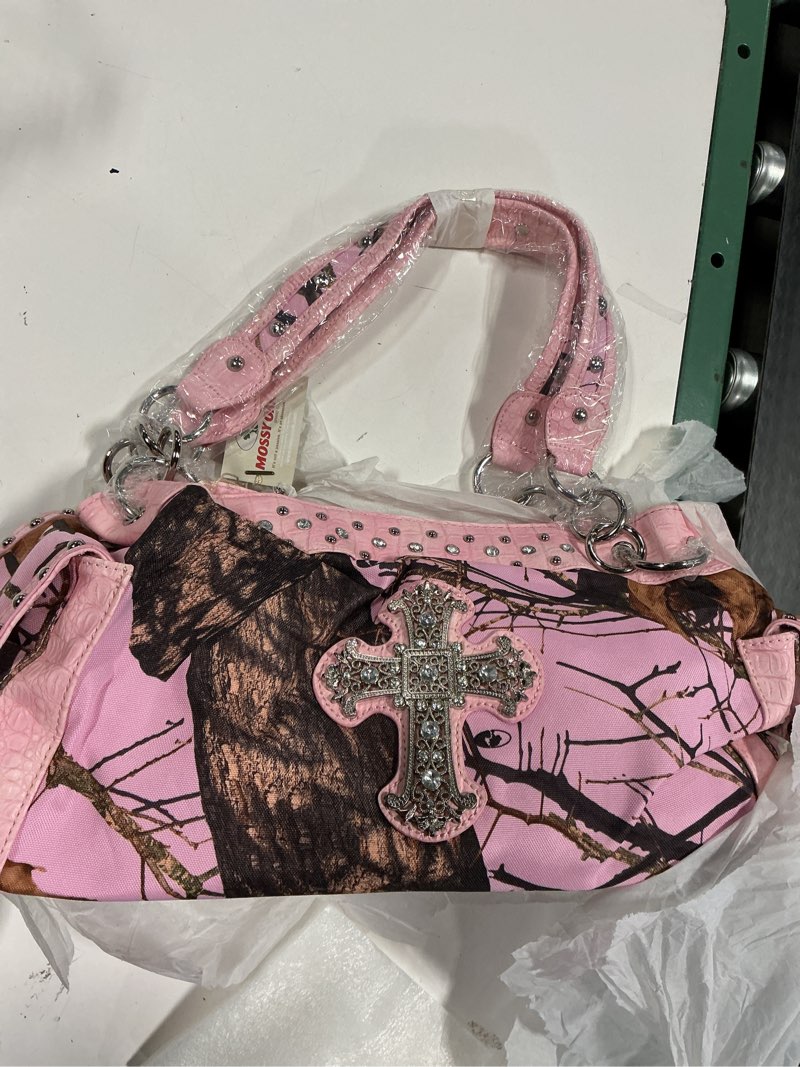 Condition photo showing Good Condition for western camouflage carry purse rhinestone cross handbag shoulder bag