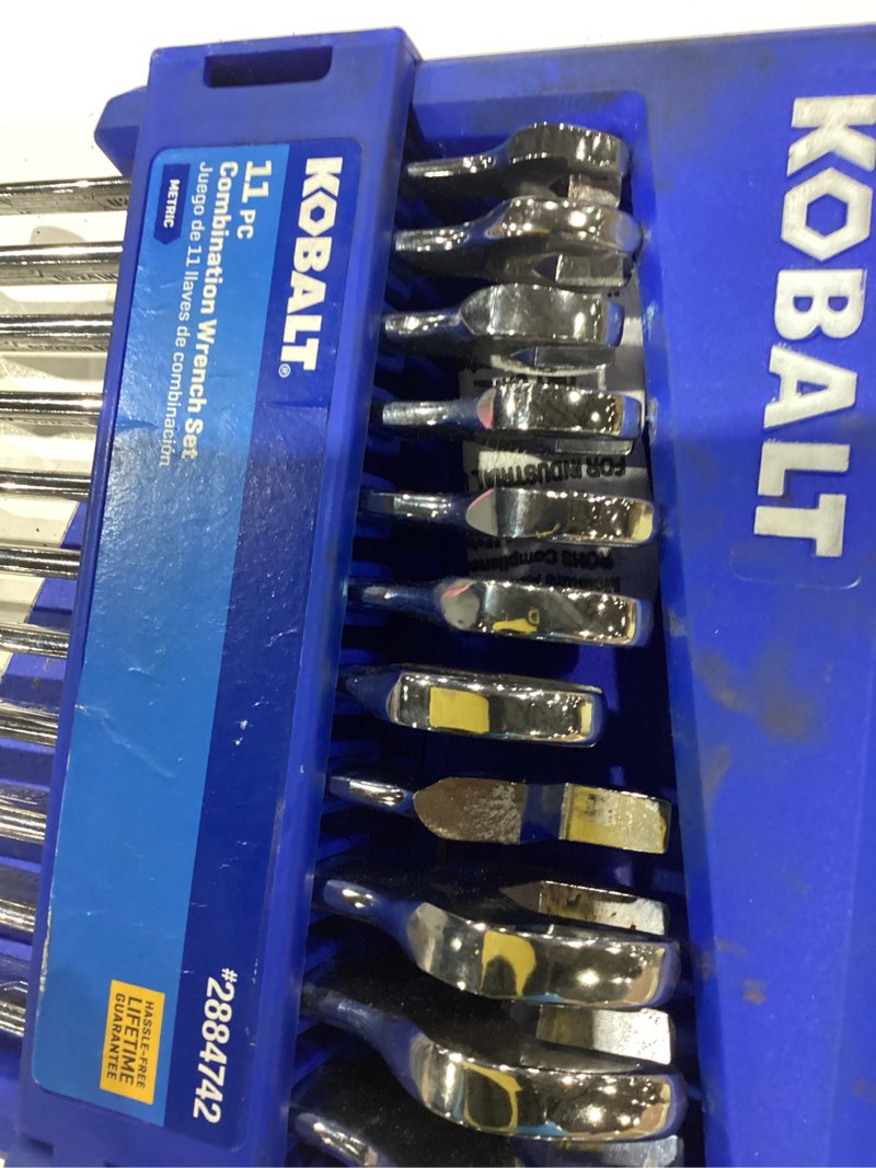 Condition photo showing As Is for kobalt 11-piece set 12-point metric standard combination wrench