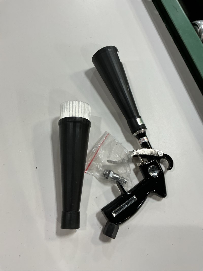 Condition photo showing As Is for car cleaning gun detailing interior dryer air blow gun, high pressure blower gun, car detailing kit for quickly blasting dirt and dust works, car detailing tools with air compressor black